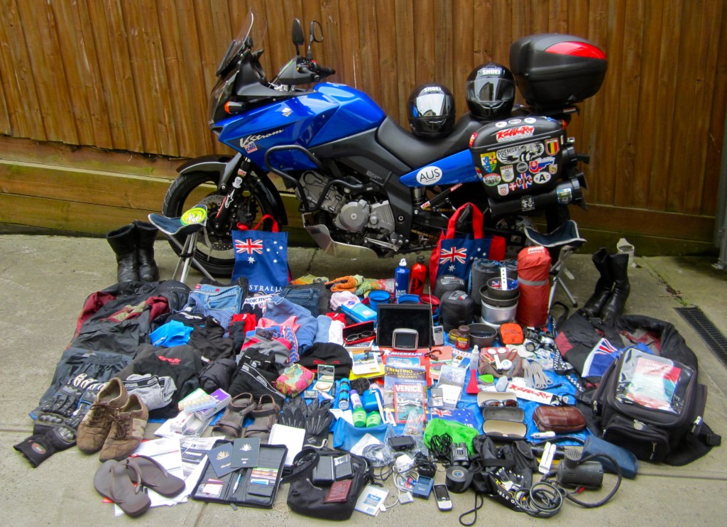 Europe 2011 All the gear carried for 16 week trip