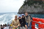 Ludovica and her mum on the cruise around capri