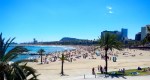 Busy Barcelona beach