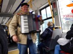 Tram busker