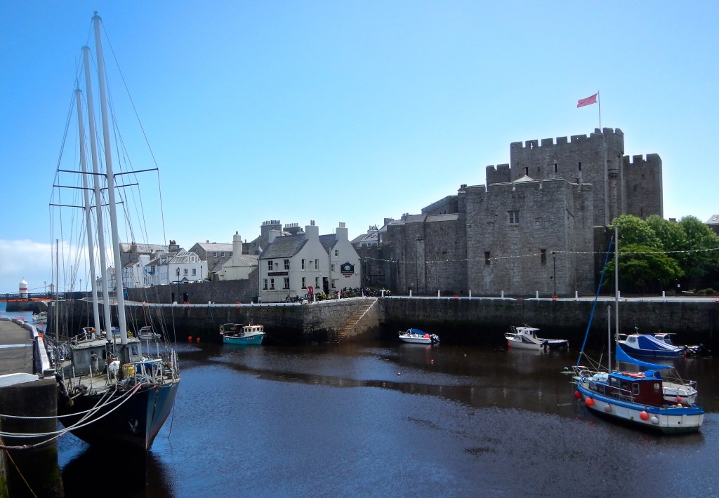 The well preserved Rushen Castle located in Castle Town