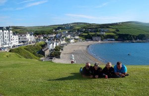 Good times, Julie & Rob enjoying the sun and views of Port Erin 