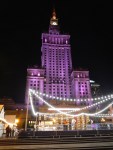Russian building with skating rink in front