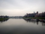 Smoky haze looking down Vistula river