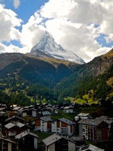 What a sight ! Our first view of the Matterhorn